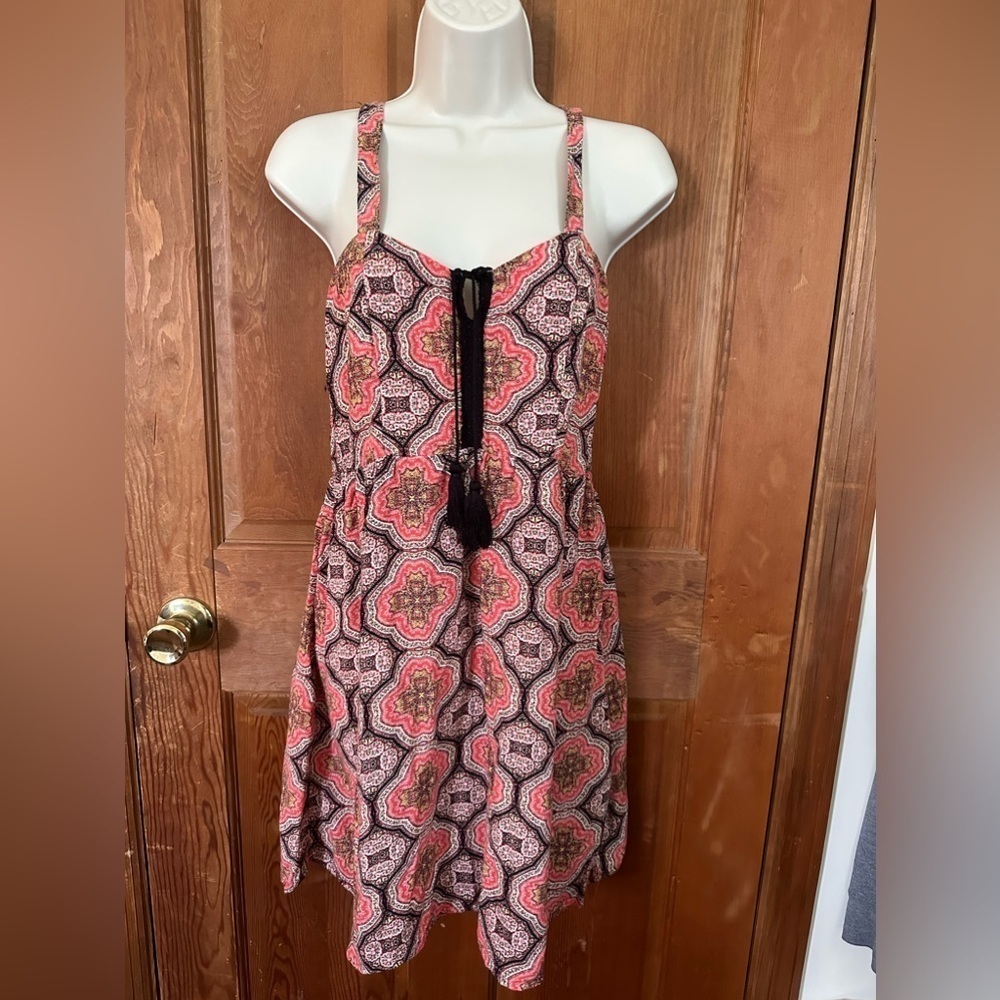 No Boundaries Boho style Dress Orange and Black Size Large 11/13